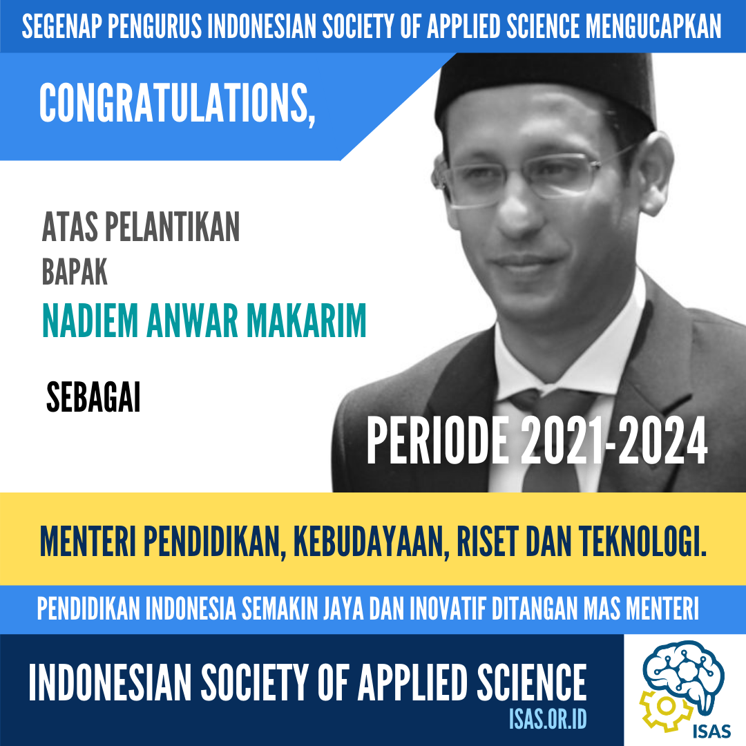 ISAS Ucapkan Selamat Kepada Bapak Nadiem Makarim