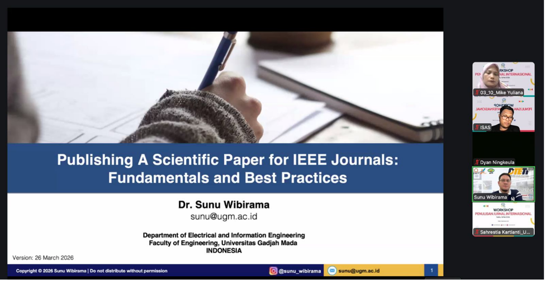 ISAS Gelar Workshop Penulisan Jurnal Internasional Bersama Dr. Sunu Wibirama, Diikuti 131 Peserta dari LLDIKTI Wilayah XII dan XV